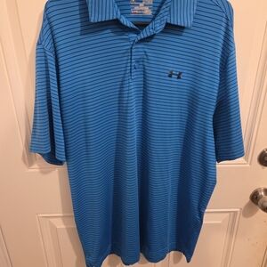 Under Armour Blue Striped Men's Shirt